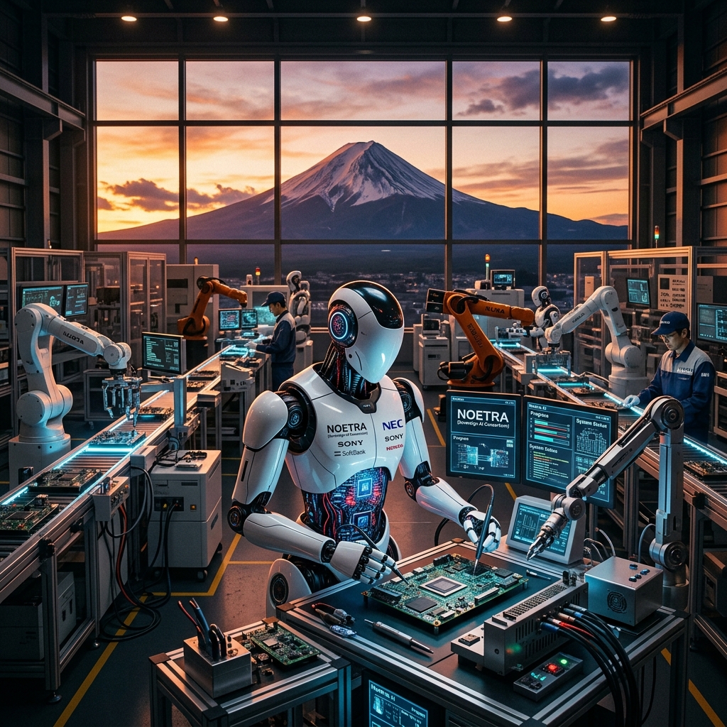 Japan Noetra Sovereign AI Consortium - SoftBank Sony NEC Honda robots